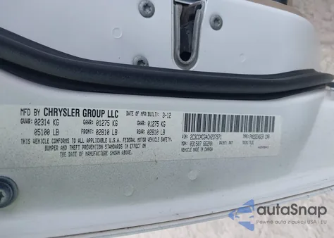 2012 Chrysler 300 Limited from USA, damaged, VIN 2C3CCACG4CH237971